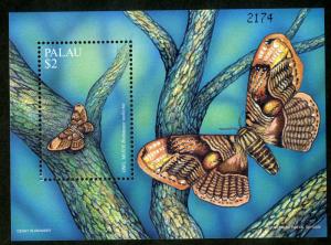 PALAU 623 MNH S/S SCV $4.00 BIN $2.75 INSECTS