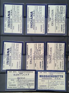 Air Mail Correspondence Labells