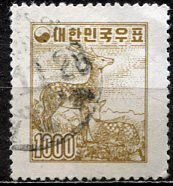 Korea South; 1954: Sc. # 199: Used Single Stamp