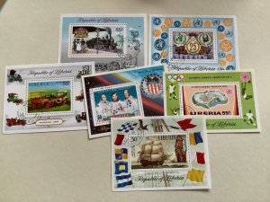 Liberia olympics Transport & Space 6 cancelled  stamp sheets R48925