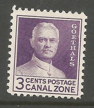 CANAL ZONE 117 MNH DULL GUM GOETHALS ISSUE