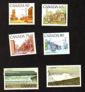 Canada mnh 6 diff high value definitives 1977-1985
