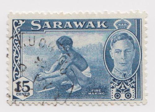 Sarawak -Scott 188 - KGVI Definitives - 1950 - VFU - Single 15c Stamp