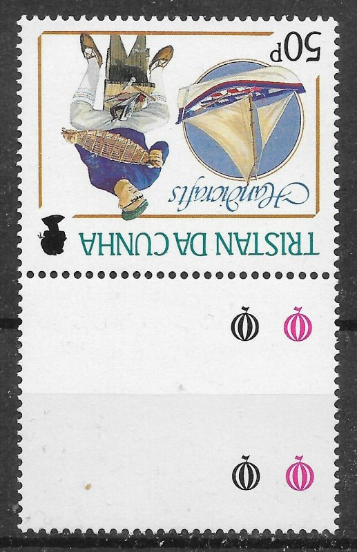 TRISTAN DA CUNHA SG451w 1988 HANDICRAFTS 50p INV WMK MNH