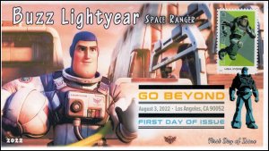 22-155, 2022 , Go Beyond, Digital Color Postmark, First Day Cover, Buzz Lightyea