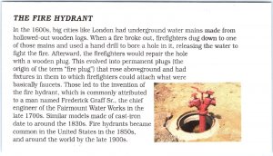 ART COVER EXCHANGE (ACE) HISTORY OF THE FIRE HYDRANT TRIVIA