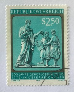 Austria 1979 Scott 1119 used - 2.50s, Bicentenary of Education for Deaf People