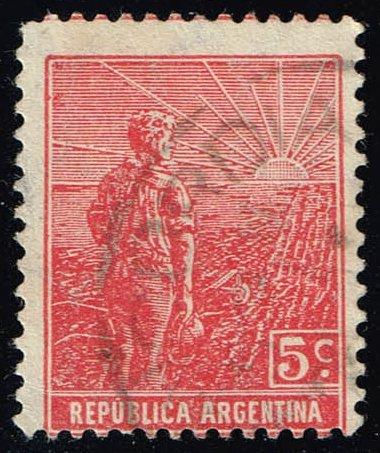 Argentina #194 Farmer and Rising Sun; Used (0.30) (2Stars)