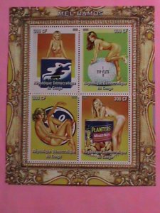 CONGO STAMP-2005-SEXY MEL RAMOS- FAMOUS MODEL-MNH STAMP SHEET -RARE