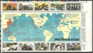 US Block, #2981, WW II - 1945, MNH*-