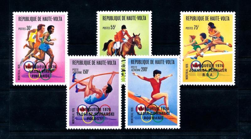 [55712] Burkina Faso 1976 Olympic games Gymnastics Horse Overprint black MNH