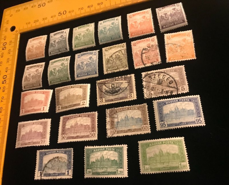 Hungary Scott 174 to 197 Complete Mint & Used Set of 23