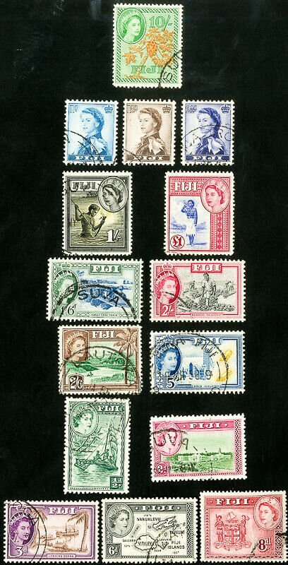 Fiji Stamps # 147-62 Used XF