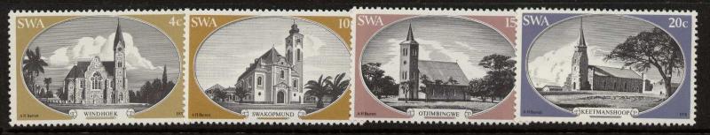 South West Africa 419-22 MNH Lutheran Church, Rhenish Mission Church