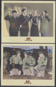 MONGOLIA Sc #2456-7 CPL MNH SET of 2 S/S  - THE THREE STOOGES