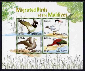 MALDIVES - 2007 - Migratory Birds of Maldives - Perf 4v Sheet -Mint Never Hinged