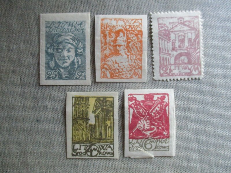 Central Lithuania, Scott# 23-27, MH