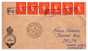 1963 FIJI / GREAT BRITAIN PAQUEBOT MAIL TO ENGLAND	 ( Postal History ), 1963