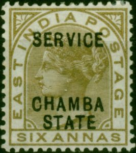 Chamba 1890 6a Olive-Bistre SG010 Fine MM