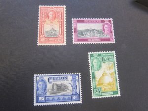 Ceylon 1947 Sc 296-99 KGVI set MNH