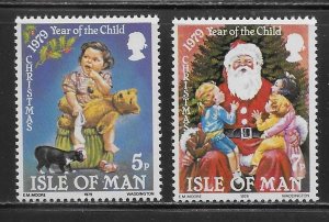 Isle of Man 156-157 1979 Christmas IYC International Year of the Child set MNH