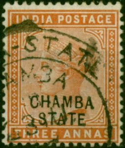 Chamba 1891 3a Brown-Orange SG9 Fine Used