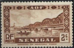 Senegal 143 (mvlh) 2c Faidherbe Bridge, brown (1935)