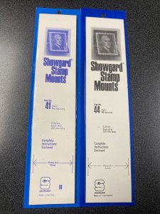 Showgard Stamp Mounts Black #41 & 44  Strips Group Of 2 ( See As Picture)