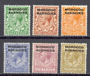 Great Britain Morocco Sc# 220-225 MH 1925-1931 King George V