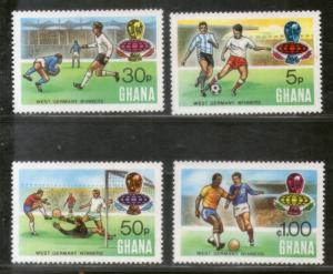 Ghana 1974 World Cup Football Players Trophy Sport Sc 525-28 MNH # 554