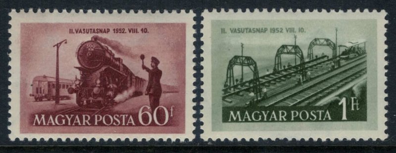 Hungary #1012-3*  CV $2.50  Trains