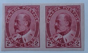 Canada #90A - XF NH  Imperf Pair C$100.00