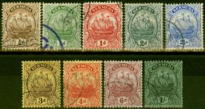 Bermuda 1910-19 Set of 9 SG44-51 Good Used 