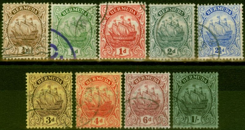 Bermuda 1910-19 Set of 9 SG44-51 Good Used 