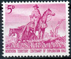 AUSTRALIA SG#335 CENTENARY OF NORTHERN TERRITORY EXPLORATION (1960) MNH