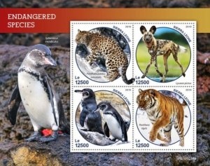 Sierra Leone - 2019 Endangered Species - 4 Stamp Sheet - SRL190218a