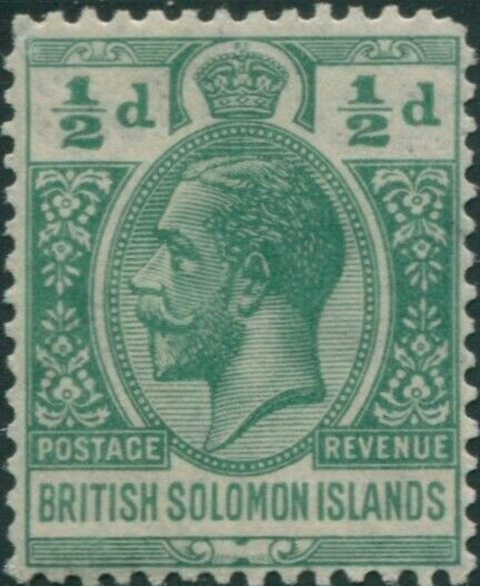 Solomon Islands 1922 SG39 ½d green KGV MNH