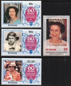 St. Vincent Sc #923-926 MNH