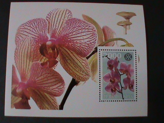 TURKMENISTAN-  LOVELY BEAUTIFUL  ORCHID FLOWER S/S MNH-VF RARE HARD TO FIND