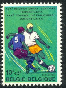 BELGIUM 1977 Junior Soccer Semi Postal Issue Sc B958 MNH