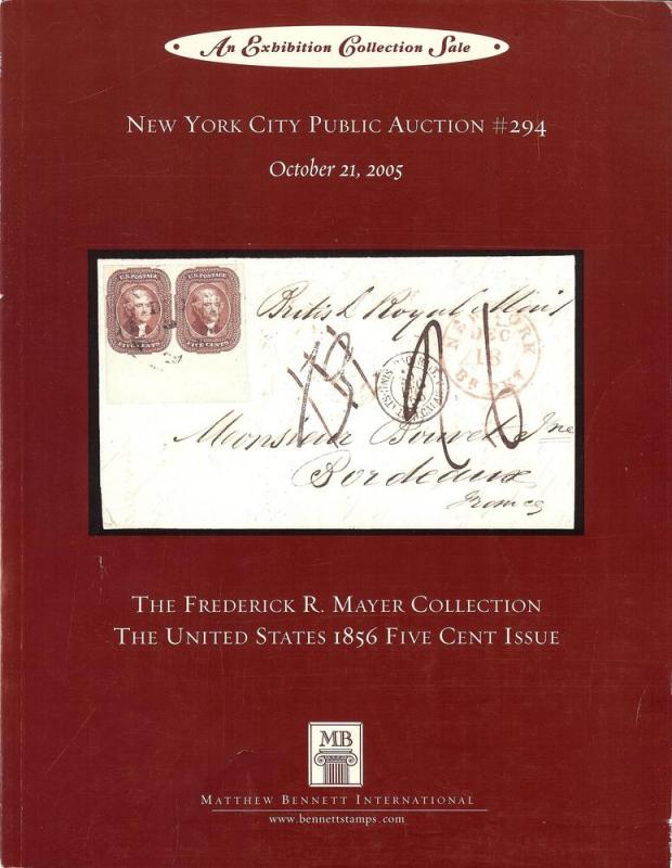 The Frederick R. Mayer Collection: The United States 1856...