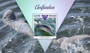 Guinea-Bissau - 2019 Dolphins on Stamps - Stamp Souvenir Sheet - GB190908b