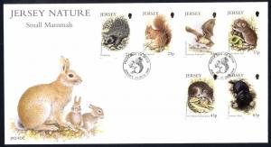 Jersey Sc# 917-922 FDC 1999 Small Mammals