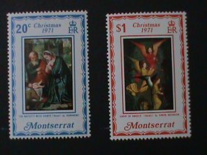 ​MONTSERRAT-1971 SC#264-7, CHRISTMAS PAINTINGS-NATIVITY OF SAINTS BY ROMANIO
