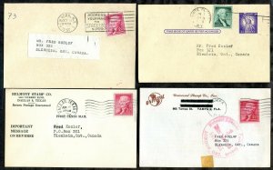 d32 - USA 1c & 2c Liberty Issues on Postal Cards / Postal History - Lot of (6)