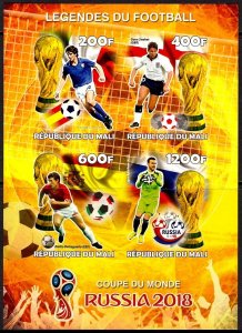 MALI WORLD CUP RUSSIA 2018 FIFA COUPE DU MONDE SOCCER FUSSBALL IMPERFORATED