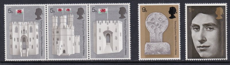 595-99 1969 Investiture of Prince Charles MNH