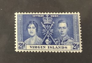 Virgin Islands 1937  Scott 75 MH - 2.1/2p, May 1937, Coronation issue