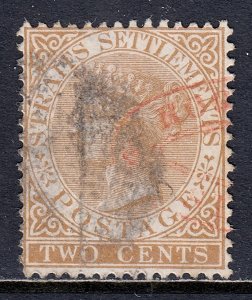 Straits Settlements - Scott #10 - Used - Thinning - SCV $7.50