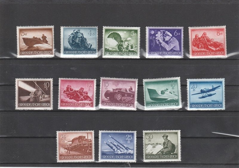 Germany  Scott#  B257-B269  MNH  (1944 Hero Memorial Day)